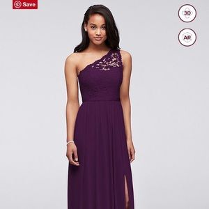 David’s Bridal size 8 plum bridesmaid dress